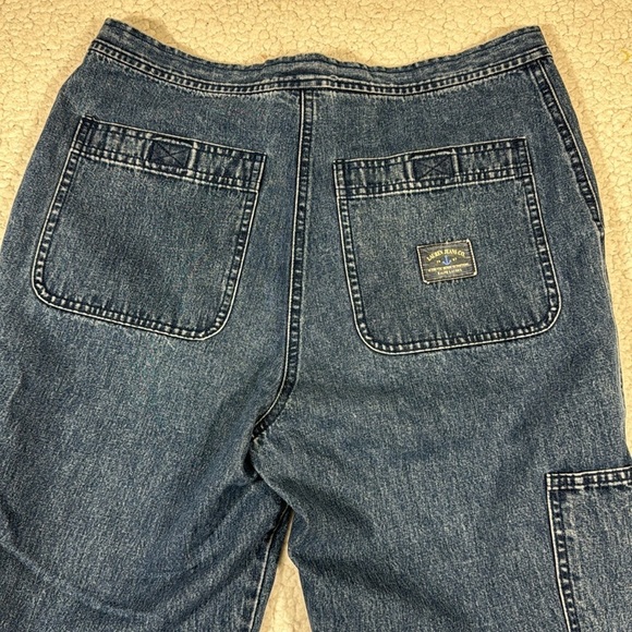 Vintage Y2K Lauren Jeans Co Women's Wide Leg Cargo Jeans Ralph Lauren Size M - Picture 2 of 10